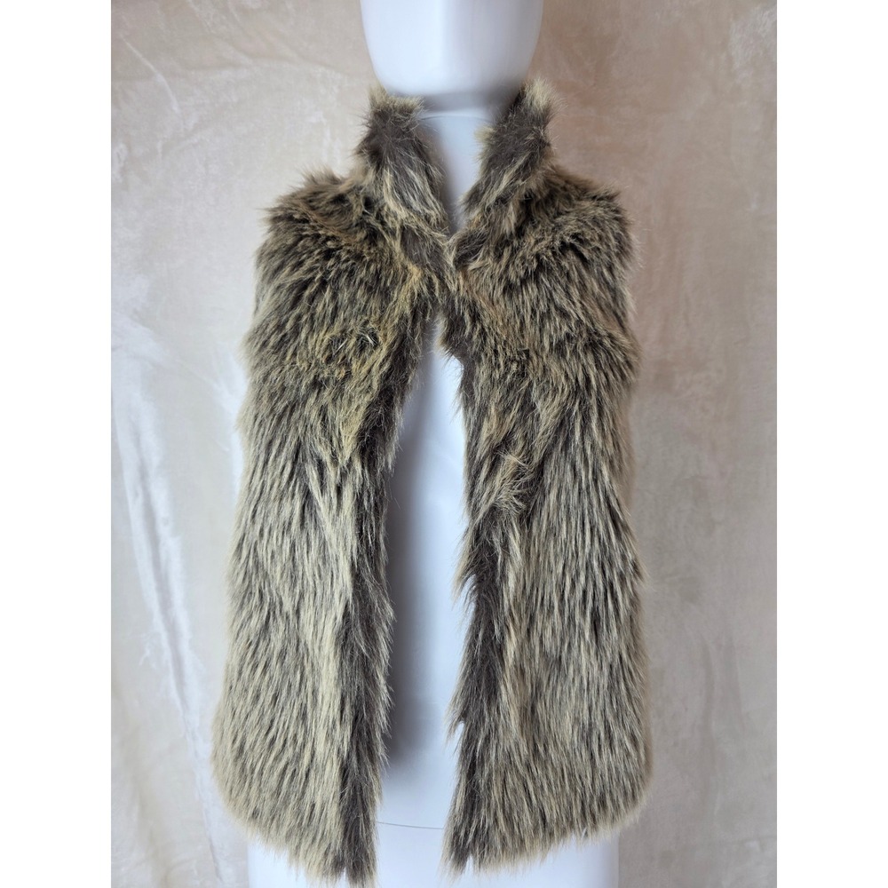 Havoc Girl‎ Kids Faux Fur Vest Brown Tan Girls Size 9 10 Youth
